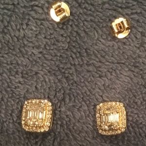 14k gold and diamond earrings